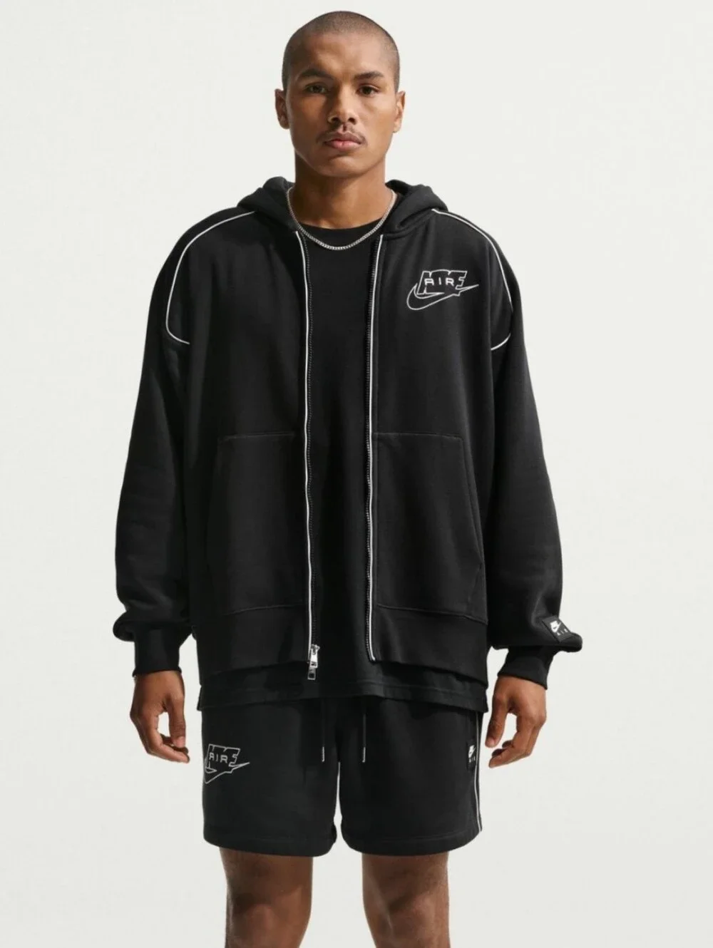 Nike AIR Full-Zip FLeece Hoodie ~  Black IF1274-010 | Men's: XL *NWT 💥$90